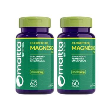 Imagem de Kit 2 Cloreto De Magnésio P.A. 60 Cápsulas - Maltta - Maltta Nutrition