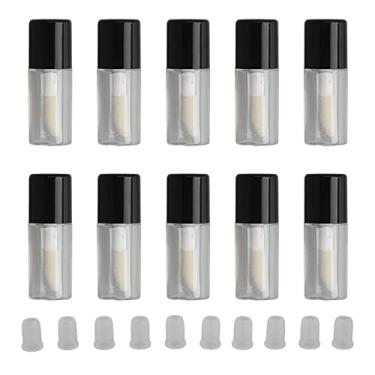 Imagem de Mbeysaq Tubo de brilho labial requintados mini recipientes reutilizáveis para protetor labial para iniciantes prática transparente