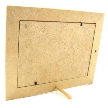 Imagem de Porta Retrato Reto para Fotos 10 x 15 cm de MDF Madeira Crua - Tamanho