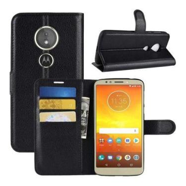Imagem de Capinha Carteira Flip Wallet Moto G6 Play Xt192 Capa Top - Danet, Pret