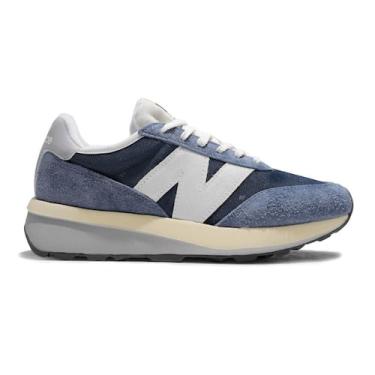 Imagem de Tênis New Balance 370v1 Unissex, 42, Marinho, Bege