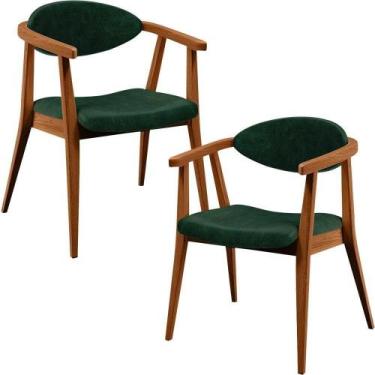 Imagem de Kit 02 Poltronas Cecília B04 Facto Verde Musgo - LYAM DECOR