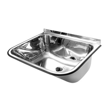 Imagem de Tanque de Parede Docol 32 Litros em Aço Inox Alto Brilho 55x45 cm com Válvula