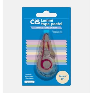 Imagem de Marca-texto em Fita CIS LUMINI Tape Pastel, Rosa, Blister com 1 unidade