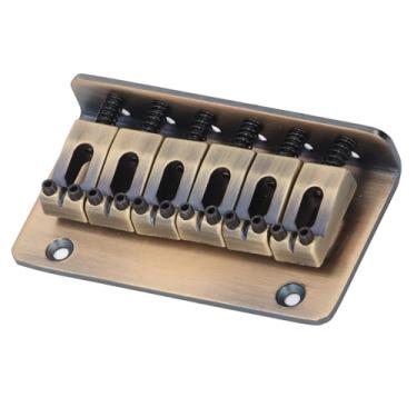 Imagem de aqxreight Ponte de Guitarra Elétrica Liga 6 Cordas Cor Bronze Ponte de Guitarra Inclinada Substituição do Som da Ambos por Vol Guitar BridgeElectric Guitar Bridge6 String BridgeSlant