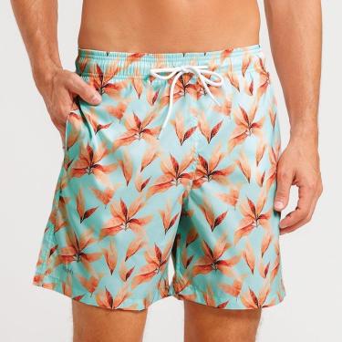 Imagem de Shorts Masculino Mash Estampado Folha Seca Verde Claro - 613.70-Masculino