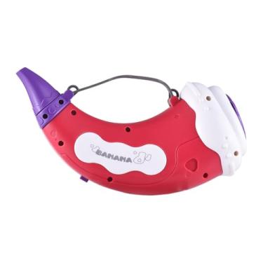 Imagem de Domary Animal Fofo Chifre de Concha Brinquedo Educacional para Treinamento Muscular 30 Sons de Animais de Fazenda Simulação Ao Ar Livre Chamadas Apitos Brinquedos de Chifre para (Vermelho)