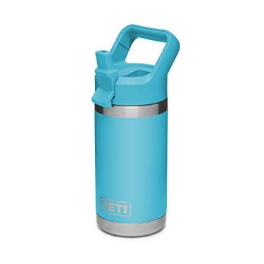 Imagem de YETI Rambler Jr. Garrafa infantil de 355 ml, com tampa de canudo, azul Reef