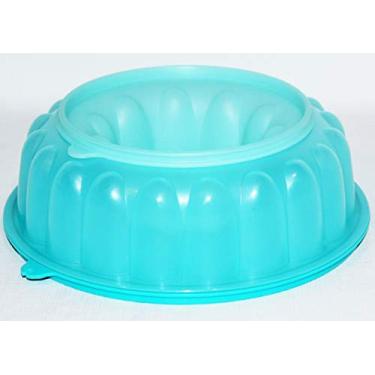 Imagem de Anel de gelatina com 6 xícaras com molde redondo de geleia Tupperware azul tropical