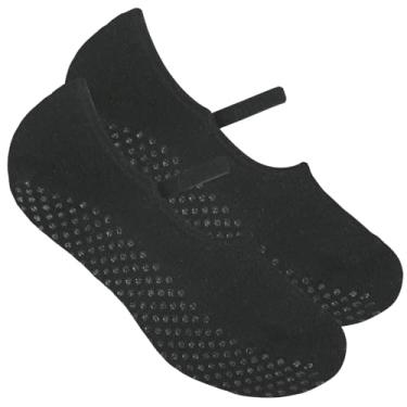 Imagem de SELENE Meia Sapatilha Antiderrapante Feminina Confortável Yoga Pilates Adulto Tam 34-39 (Preto, 34 a 39, BR, Adulto, Faixa Numérico, M, 34, 39)