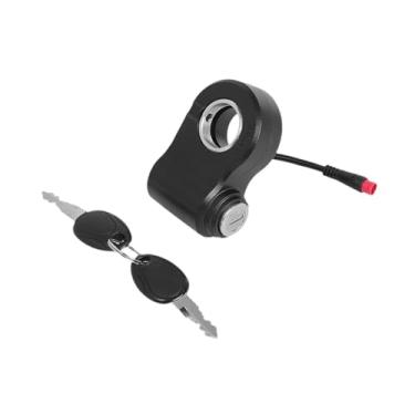 Imagem de UGPLM Trava de ignição para bicicleta elétrica, substituição de trava de partida, de interruptor de bicicleta elétrica resistente com duas chaves