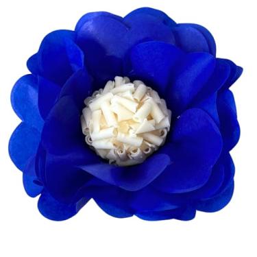 Imagem de 50 Forminhas Flor Doces Finos Super Volume em Papel Especial Tons de Azul (azul royal)