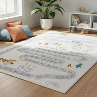 Imagem de Tapete Quarto Infantil Bebê Decorativo 1.00 x 1.40 mt Temático Lúdico Moon Edantex