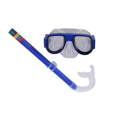 Imagem de JustGoFit Kit Snorkel Infantil Azul Com Máscara Silicone Antiembaçante Ajuste Confortável