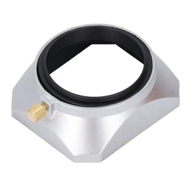 Imagem de Tbest Capa de Lente Quadrada retrô 46mm Sombra para Câmera Digital Sem Espelho Prata Acessórios de Fotografia Profissional Construção Durável Em Liga de Alumínio