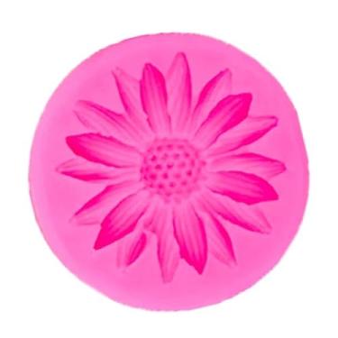 Imagem de Molde de silicone de crisântemo rosa moldes de fondant de girassol para decoração de bolo de flores topo de cupcake chocolate doce polímero argila goma pasta pastelaria e moldes de pastelaria