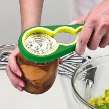 Imagem de Abridor de jarra antiderrapante, removedor de tampa de garrafa, abridor de latas de borracha, prendedores de cozinha para remover tampas, tampas e garrafas, ótimos utensílios de cozinha para mãos