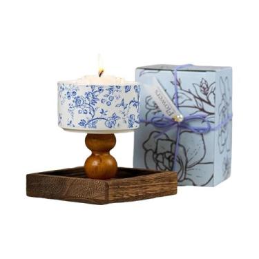 Imagem de Velas Aromáticas Estilo Chinês Em Frascos Com Pavio De Madeira, Sem Ch