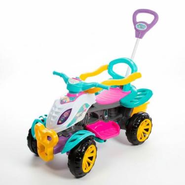 Imagem de Quadriciclo Infantil Menina 2 em 1 Passeio e Pedal Maral