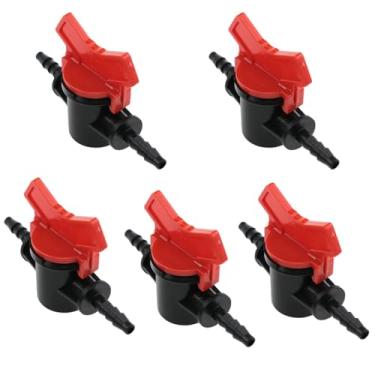 Imagem de zutisay Mangueira reta de 1/10.2 cm de diâmetro interno com válvula de esfera de impulso fecho de mangueira de jardim preto fácil de instalar design sem vazamento, adequado para microirrigação em