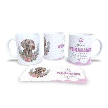 Imagem de Caneca Decorativa de Cerâmica com Design de Beagle, 325ml, Branca com Estampa Floral e Texto 'Meu Beagle é Minha Paixão', para Amantes de Cães (13208)