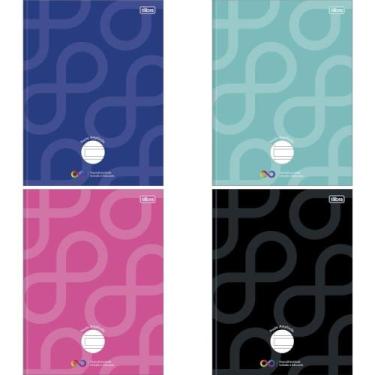 Imagem de Caderno Brochurão Capa Dura Neuro 80 Folhas Pauta Ampliada Pacote COM/