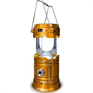 Imagem de Lampião Solar Led Recarregável Usb Camping Pesca Bivolt - NoBrand, Ama