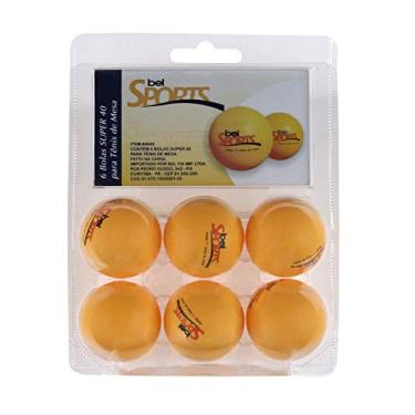 Imagem de Bola de Ping Pong Super Kit com 06 Infantil Bel Fix 40 mm