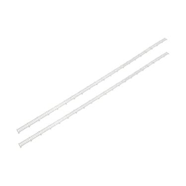 Imagem de Fenteer 2 peças de cercas em miniatura brancas para decoração de cenários de casas de bonecas, dioramas e jardins de fadas, Escala 1:87