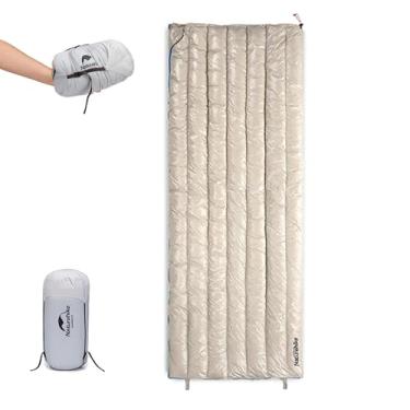 Imagem de Saco de dormir ultraleve Naturehike para adultos – Saco de dormir com 85% de plumas e enchimento de 650 graus Celsius, compacto, dispensável, emendável para casais, para caminhadas, acampamento, caça