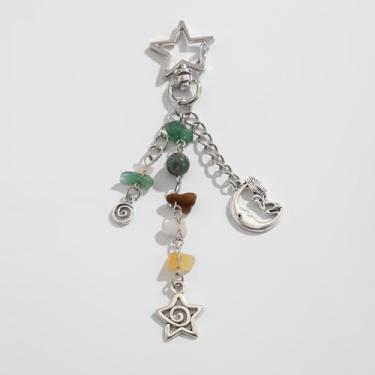 Imagem de Porta-chaves com contas com berloques fofos para mochilas, berloques, bolsa, berloque, estrela estética, presentes de Natal