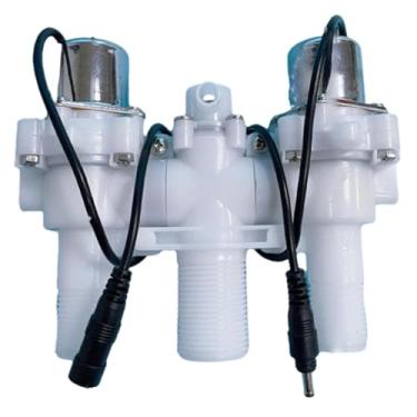 Imagem de Fenteer Válvula Solenoide para Vaso Sanitário Sem Caixa Acoplada - Acessórios para Banheiro Doméstico - Montagem Compacta - Espaçamento de 91mm - Instalação