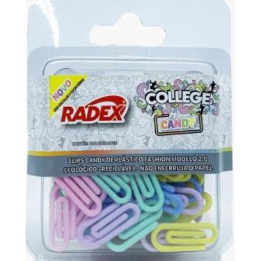 Imagem de Clips Colorido Plastico Candy N.2 C/100Un. Radex Blister