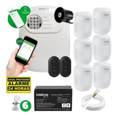 Imagem de Kit Alarme Intelbras Anm 24 App 6 Sensor Presenca Com Fio
