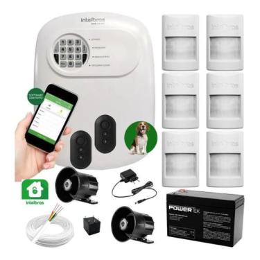 Imagem de Kit Alarme Intelbras Anm 24 App 6 Sensor Presença C/ Fio Pet