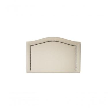 Imagem de Cabeceira Solteiro 90x60 Courino Off White Tachas Fumê