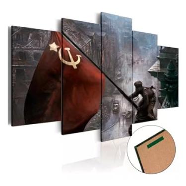 Imagem de Kit quadro decorativo 5 peças 95x60cm Segunda Guerra Mundial
