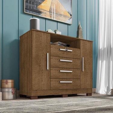 Imagem de Cômoda Ambiente Mirassol 4 Gavetas 2 Portas Malbec - Incorplac