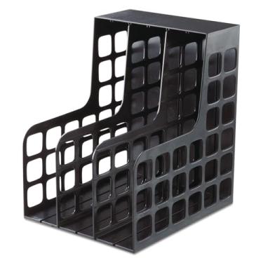 Imagem de Oxford Arquivo de pente de plástico Decorack, 2 divisores, preto, 23 cm de largura x 26 cm de profundidade x 30 cm de altura, 1 por caixa (23004EE)