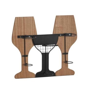 Imagem de Baoblaze Suporte de parede para vinhos, porta-toalhas, prateleira organizadora, expositor para vinhos, suporte de parede para café, armário, garagem, adega,