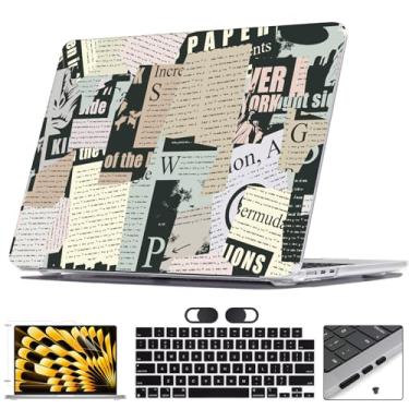 Imagem de Seanai Capa para MacBook Air de 13,6 polegadas M4 A3240 M3 A3113 M2 A2681 2025 2024 2023 2022 versão com Touch ID, capa rígida de plástico com estampa antiderrapante resistente a arranhões