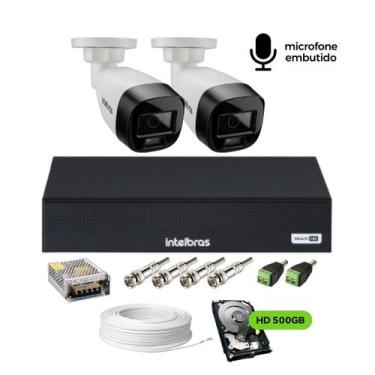 Imagem de Kit Câmeras de Segurança DVR Intelbras MHDX 3104C, 2 câmeras VHD 3220B