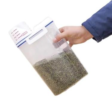 Imagem de Pote Hermético 2L Com Medidor Organizador De Alimentos Mantimentos Arroz(1 Unidade)