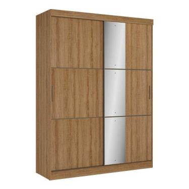 Imagem de Guarda Roupa Casal Comfort Glass 2 Portas Almendra Acetinado - Thb