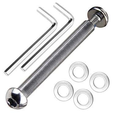 Imagem de OTFAITP M8 8mm x 8.8 Grau Eixo de Aço Carbono Allen Parafuso Conjunto para Frente Traseira 2 3 4 Rodas Stunt Scooter Traço Adolescente/Adulto Kick Scooter-800+lb Capacidade (75mm)