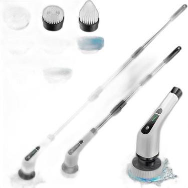 Imagem de Esfregão Elétrico S/Fio Recarregável Perfeito Limpeza Chão