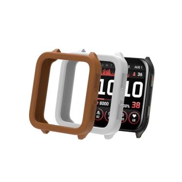 Imagem de (Pacote com 2) Capa para smartwatch Garmin Venu X1, design de textura de couro PU fina...