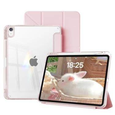 Imagem de GKABXY Capa transparente para iPad mini 7 A17 Pro de 8,3 polegadas, iPad mini 7ª/6ª geração (2024/2021), traseira transparente fina à prova de choque, dobrável em vários ângulos em forma de Y, suporta