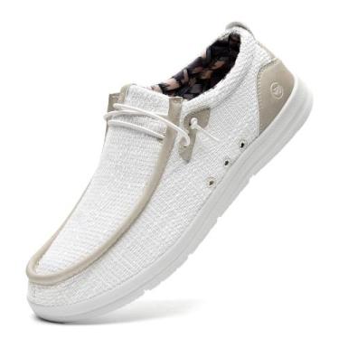 Imagem de Sapatos MEHOTO Slip On Loafers  branco tamanho 10,5