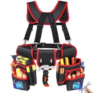Imagem de Bolsa de ferramentas magnéticas Tool Belt FamilyKit  preto-vermelho